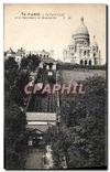 CPA Paris le Sacre Coeur et le Funiculaire de Montmartre