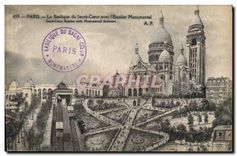 CPA Paris Basilique du Sacre Coeur avec l'Escalier Monumental