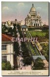 CPA Paris Basilique du Sacre Coeur Funiculaire et Reservoir de Montmartre
