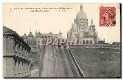 CPA Paris Sacre Coeur Funiculaire et Reservoir de Montmartre