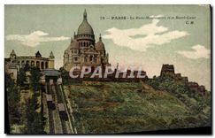CPA Paris LaButte Montmartre et le Sacre Coeur