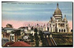 CPA Paris Vue sue le Sacre Coeur de Montmartre