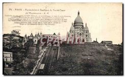 CPA Paris Funiculaire et Basilique du Sacre Coeur de Montmartre
