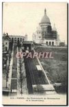 CPA Paris Funiculaire de Montmartre et le Sacre Coeur