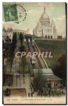 CPA Paris le Funiculaire du Sacre Coeur