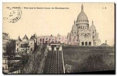 CPA Paris Vue sur le Sacre coeur de Montmartre