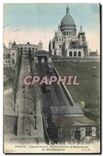 CPA Paris le Sacre Coeur Funiculaire et Reservoir de Montmartre