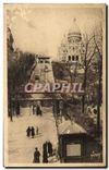 CPA Paris en Flanant Le Funiculaire et la Basilique du Sacre Coeur de Montmartre