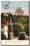 CPA Paris Basilique du Sacre Coeur Funiculaire et Reservoir de Montmartre