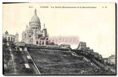 CPA Paris La Butte Montmartre et le Sacre Coeur