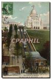 CPA Paris Le Funiculaire et la Basilique du Sacre Coeur de Montmartre