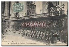 CPA Basilique de St Maximin Boiserie du Choeur