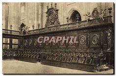 CPA Basilique de St Maximin Var Partie des Stalles 