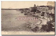 CPA Saint Raphael Var Vue sur Frejus les Bains et le Boulevard Felix Martin 