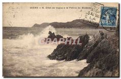 CPA Giens Effet de Vague a la Pointe de Madama 