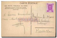 CPA Les Petits Tableaux de Paris Notre Dame les tours le portail Sud et l'abside