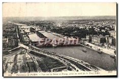 CPA Panorama de Paris vue sur la Seine et Passy prise en aval de la Tour Eiffel 