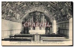 CPA Le Cantal Pittoresque Thiezac interieur de la chapelle Lieu de Pelerinage renomme Batie au Flanc