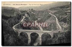 CPA Le Cantal Rion es Montagne vue du Pont de la Mort 