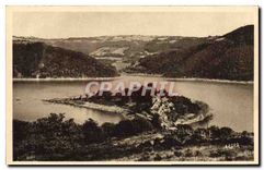 CPA Vallee de la Truyere Cantal Barrage de Sarrans la presqu'ile de Laussac cette petite agglomerati