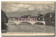 CPA Grenoble Vue sur l'Isere et la Chaine des Alpes 