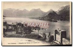 CPA Lac d'Annecy Chapelle du Toron et le petit Lac 
