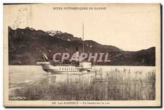CPA Lac d'Annecy Un Bateau sur le Lac 