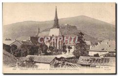 CPA Thann La Cathedrale et Ruines du Chateau d'Engelsbourg 