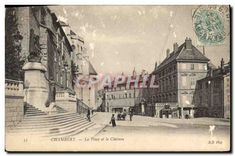 CPA Chambery La Place et le chateau 