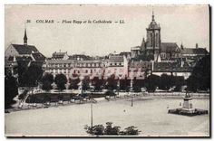 CPA Colmar Place Rapp et la Cathedrale 