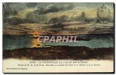 CPA Le Ganigou fans les Pyrenees Visible de N D de la Garde Marseille au coucher du Soleil le 11 Fev