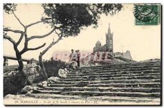 CPA Marseille N D de la garde a travers les Pins 
