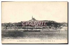 CPA Marseille vue sur la Corniche et N D de la Garde 