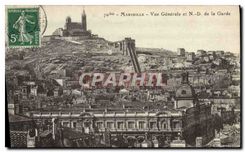 CPA Marseille vue generale et N D de la Garde 