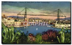 CPA Marseille entree du Vieux port le pont Transbordeur 