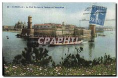 CPA Marseille le Fort St Jean et l'entree du Vieux port 
