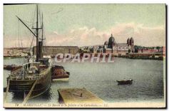 CPA Marseille le Bassin de la Joliette et la Cathedrale 