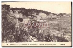 CPA Marseille Promenade de la Corniche vue prise de Maldorme 