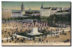 CPA Lyon la place Bellecour tracee en 1610 l'eglise de la Charite statue de Louis XIV Ceuvre de Lemo
