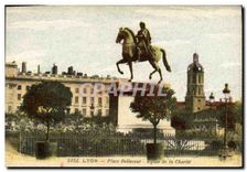 CPA Lyon place Bellecour eglise de la Charite 