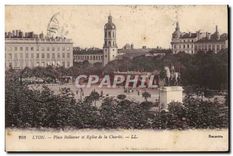 CPA Lyon place Bellecour et eglise de la Charite 