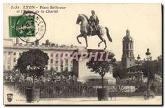 CPA Lyon place Bellecour et l'eglise de la Charite 