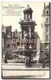 CPA Lyon fontaine place des Jacobins due a l'Architecte Gaspard Andre statue de l'Architecte Philibe