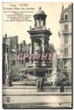 CPA Lyon fontaine place des Jacobins due a l'Architecte Gaspard Andre statue de l'Architecte Philibe