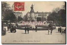 CPA Lyon la statue de la Republique place Carnot 