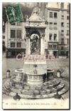 CPA Lyon La Fontaine de la Place Saint Jenan 