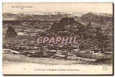 CPA Hte Loire Le Puy Rocher St Michel d'Aiguilhe sous la Neige et la Chaine des Cevennes 