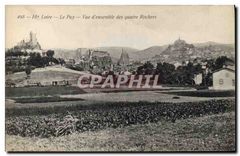 CPA Hte Loire Le Puy Vue d'ensemble des quatre Rochers 