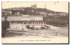 CPA Lyon Place Bellecour et Coteau de Fourviere 