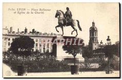 CPA Lyon Place Bellecour et Eglise de la Cbarite 
